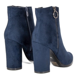 Super Mode Botas de ante de tacón alto azul 2