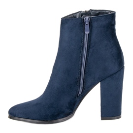 Super Mode Botas de ante de tacón alto azul 1