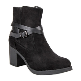 Super Mode Botines de ante negro 1