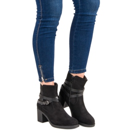 Super Mode Botines de ante negro 4