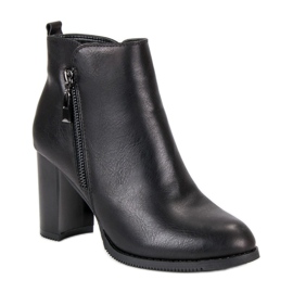 Super Mode Botas negras de tacón negro 3