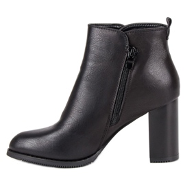 Super Mode Botas negras de tacón negro 4