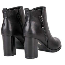 Super Mode Botas negras de tacón negro 5