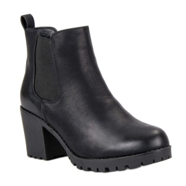 Super Me Botines Chelsea en la plataforma negro 2