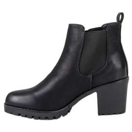 Super Me Botines Chelsea en la plataforma negro 3