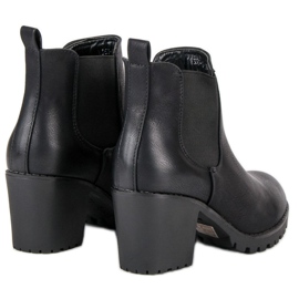 Super Me Botines Chelsea en la plataforma negro 4