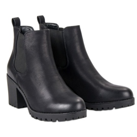 Super Me Botines Chelsea en la plataforma negro 5