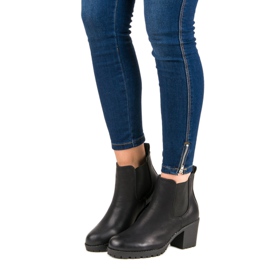 Super Me Botines Chelsea en la plataforma negro 6
