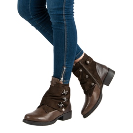 Botas moteras marrones marrón 6