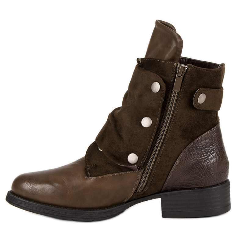 Botas moteras marrones marrón 1 Botas moteras marrones marrón 1