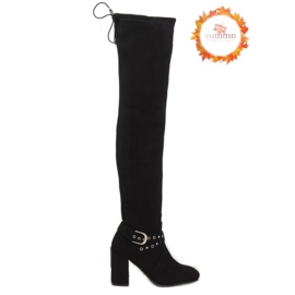 Botas negras de tacón S169 negro 1