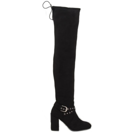 Botas negras de tacón S169 negro 5