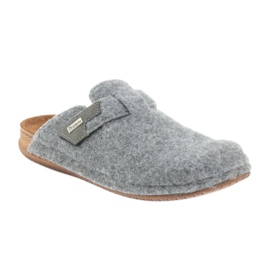 Zapatillas de fieltro abrochadas Inblu TH014 gris 1