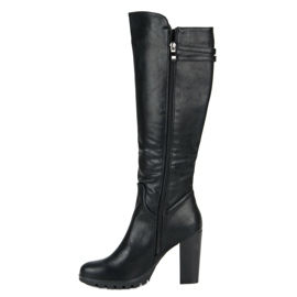 Cm Paris Botas clásicas de tacón alto negro 4