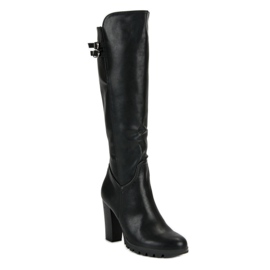 Cm Paris Botas clásicas de tacón alto negro 3
