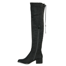 Queentina Botas de ante negras negro 3