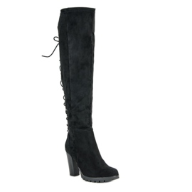 Cm Paris Botas de gamuza en un pilar negro 4