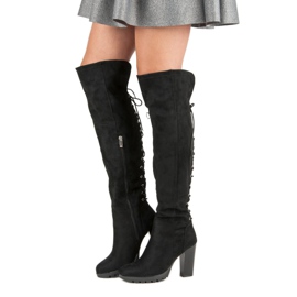 Cm Paris Botas de gamuza en un pilar negro 2