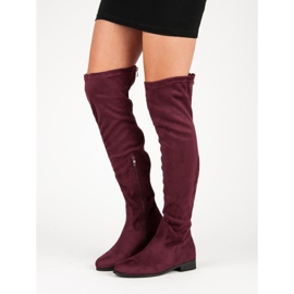 Cm Paris Botas de muslo de ante clásico multicolor rojo 4