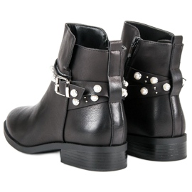 Super Mode Botas con perlas negro 3