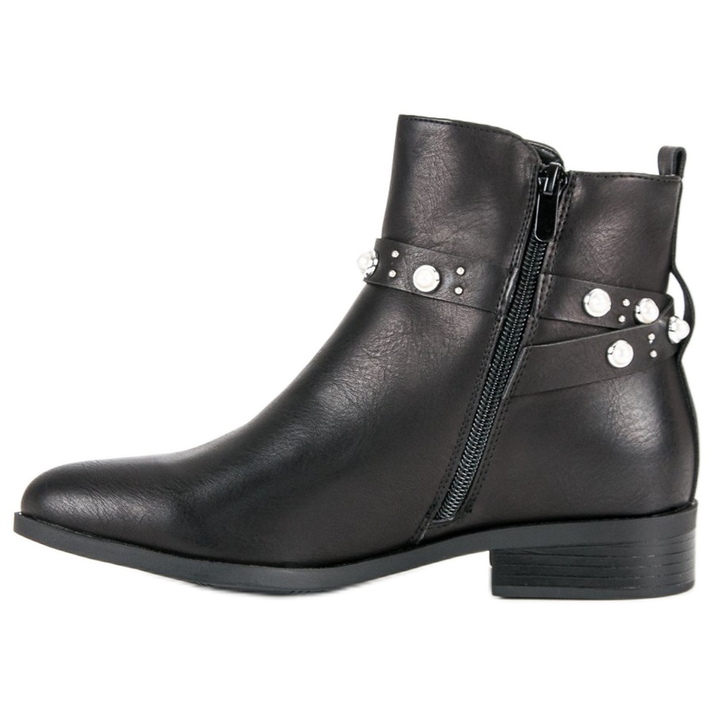 Super Mode Botas con perlas negro 2