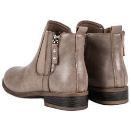 Kayla Botas beige de tacón plano 2