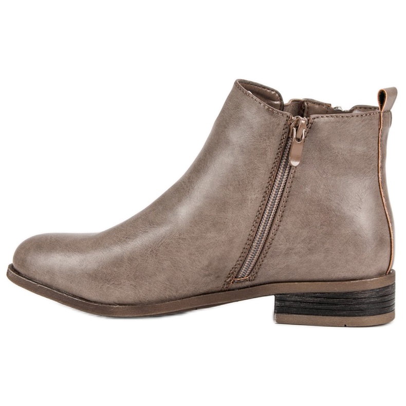 Kayla Botas beige de tacón plano 1 Kayla Botas beige de tacón plano 1