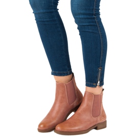 Super Me Botines chelsea con cristales rosado 4