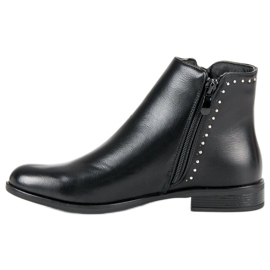 Super Me Botas clásicas con cremallera decorativa. negro 1