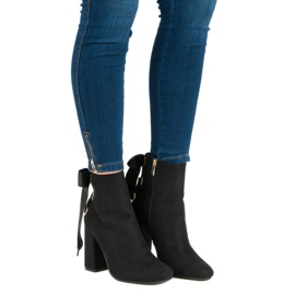 Ideal Shoes Botas sexy en el poste negro 4