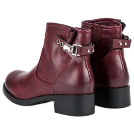Super Me Botas burdeos casuales rojo 2