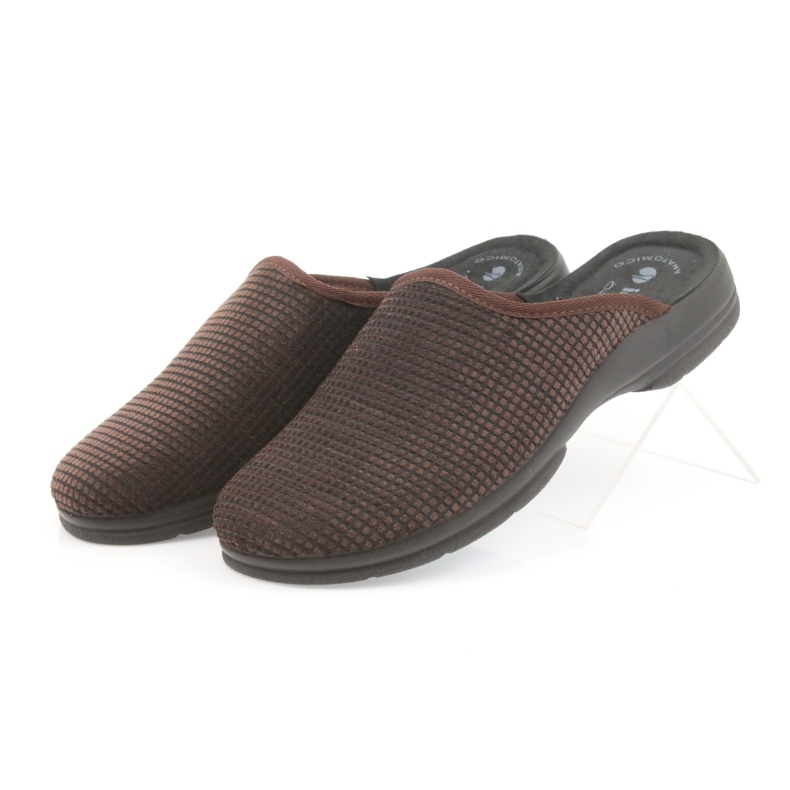 Inblu Pantuflas marrones para hombre marrón 3
