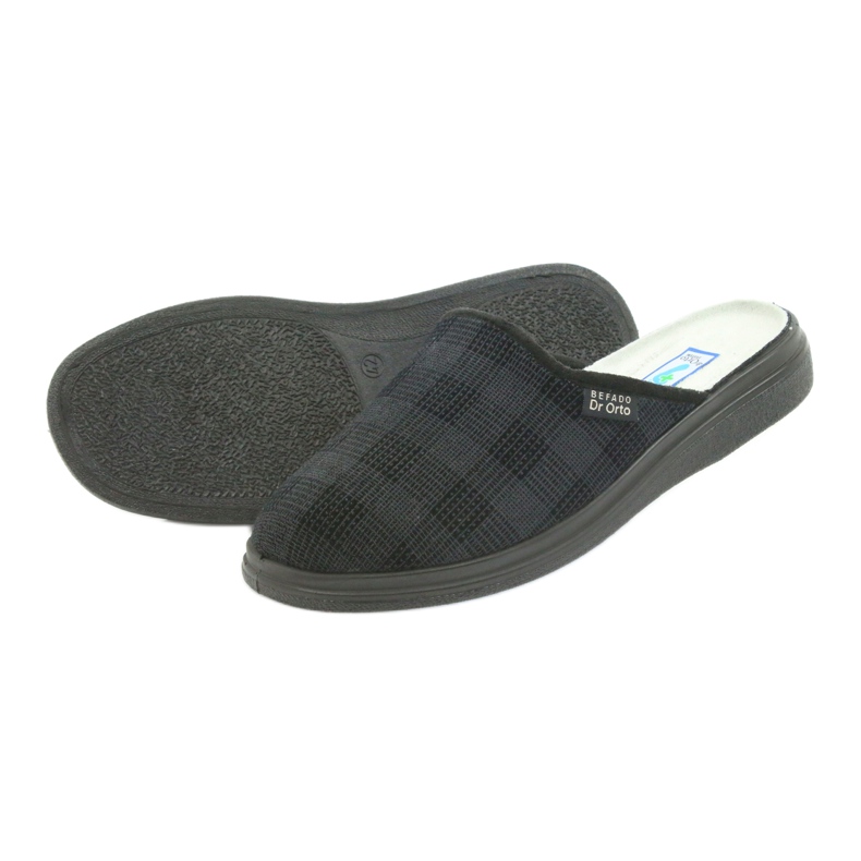 Zapatos de hombre BefadoZapatillas 125m, zapatillas sanitarias negro gris 4 Zapatos de hombre BefadoZapatillas 125m, zapatillas sanitarias negro gris 4