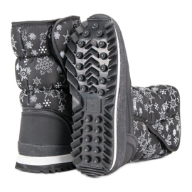 Botas de nieve de invierno cálido negro 3