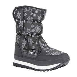 Botas de nieve de invierno cálido negro 4