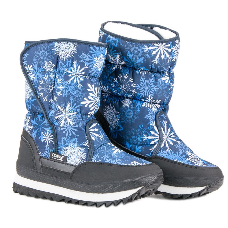 Botas de nieve de invierno cálido azul 1