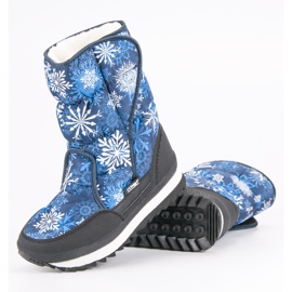 Botas de nieve de invierno cálido azul 4