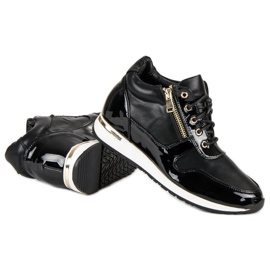 J. Star Zapatillas con cordones y cremallera negro 5