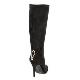Cm Paris Botas sexy de tacón alto negro 3