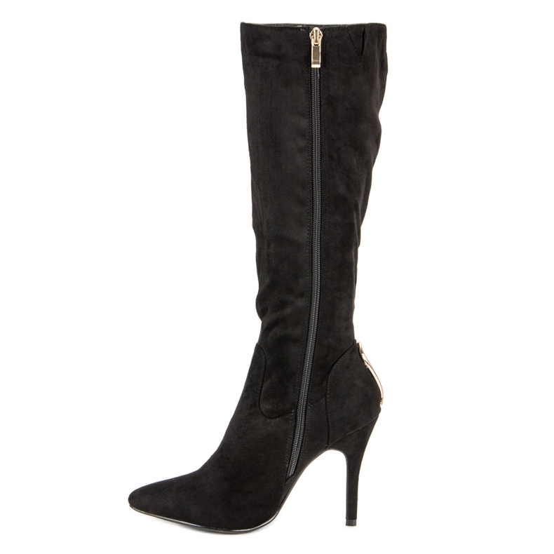 Cm Paris Botas sexy de tacón alto negro 2