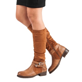 Super Me Botas de montar camel marrón 3