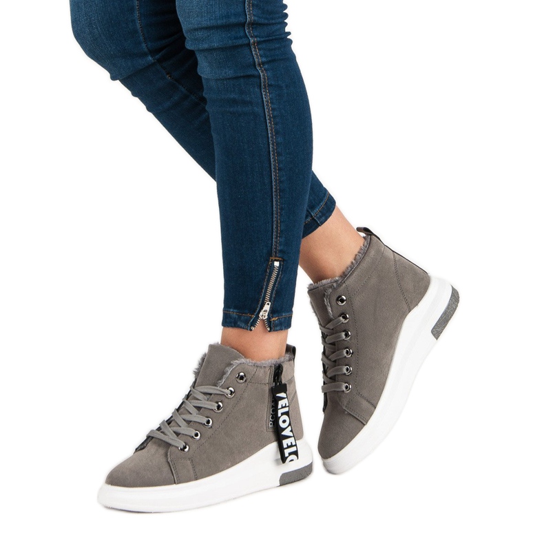 Zapatillas gris cálido 2