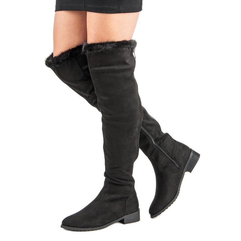 Cm Paris Botas mosqueteras con pelo negro 2