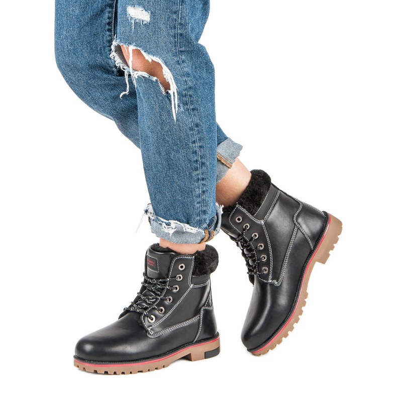 Arrigo Bello Tramperos de invierno cálido negro 2