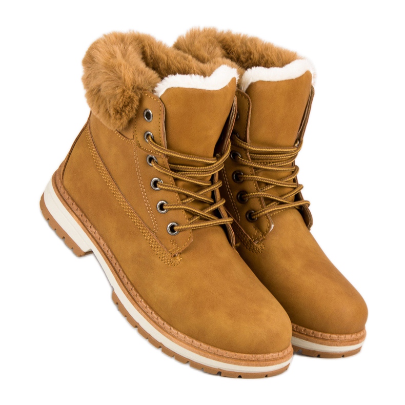 Fgm Paris Camello Trappers con piel marrón 1 Fgm Paris Camello Trappers con piel marrón 1