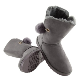 Emuses grises con pompón SP04P Gris 2