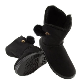 Emuses negros con pompón SP04P Negro 2