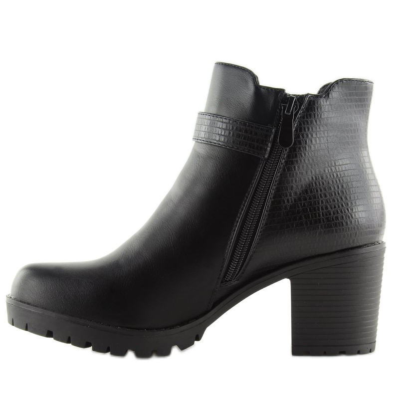 Negro Botas con tacones anchos negro 18001-6 Negro 2 Negro Botas con tacones anchos negro 18001-6 Negro 2