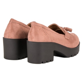 Ch. Creation Zapatos de mocasín con estilo rosado 1