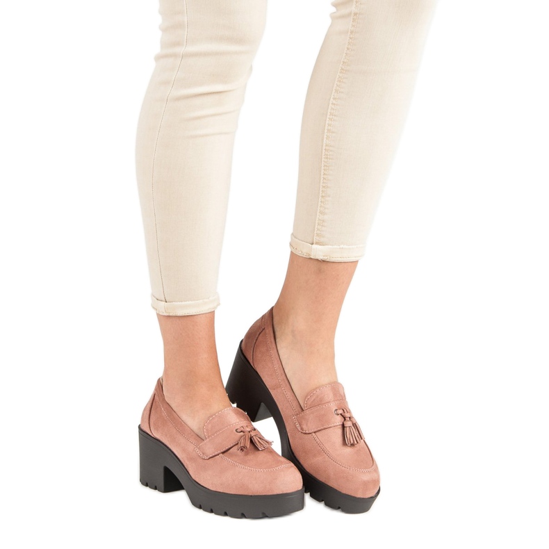 Ch. Creation Zapatos de mocasín con estilo rosado 2